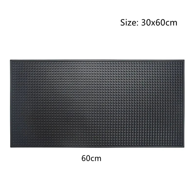 30x60cm black rubber coffee mat