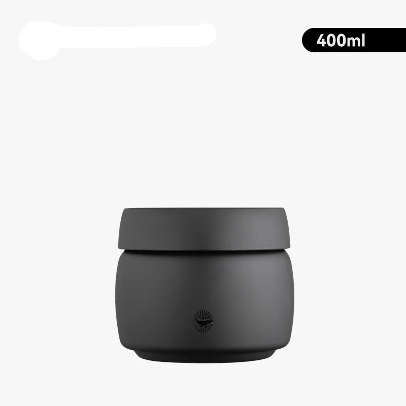 400ml Black Stainless Steel AIrtight Vacuum Sealed Coffee Canister