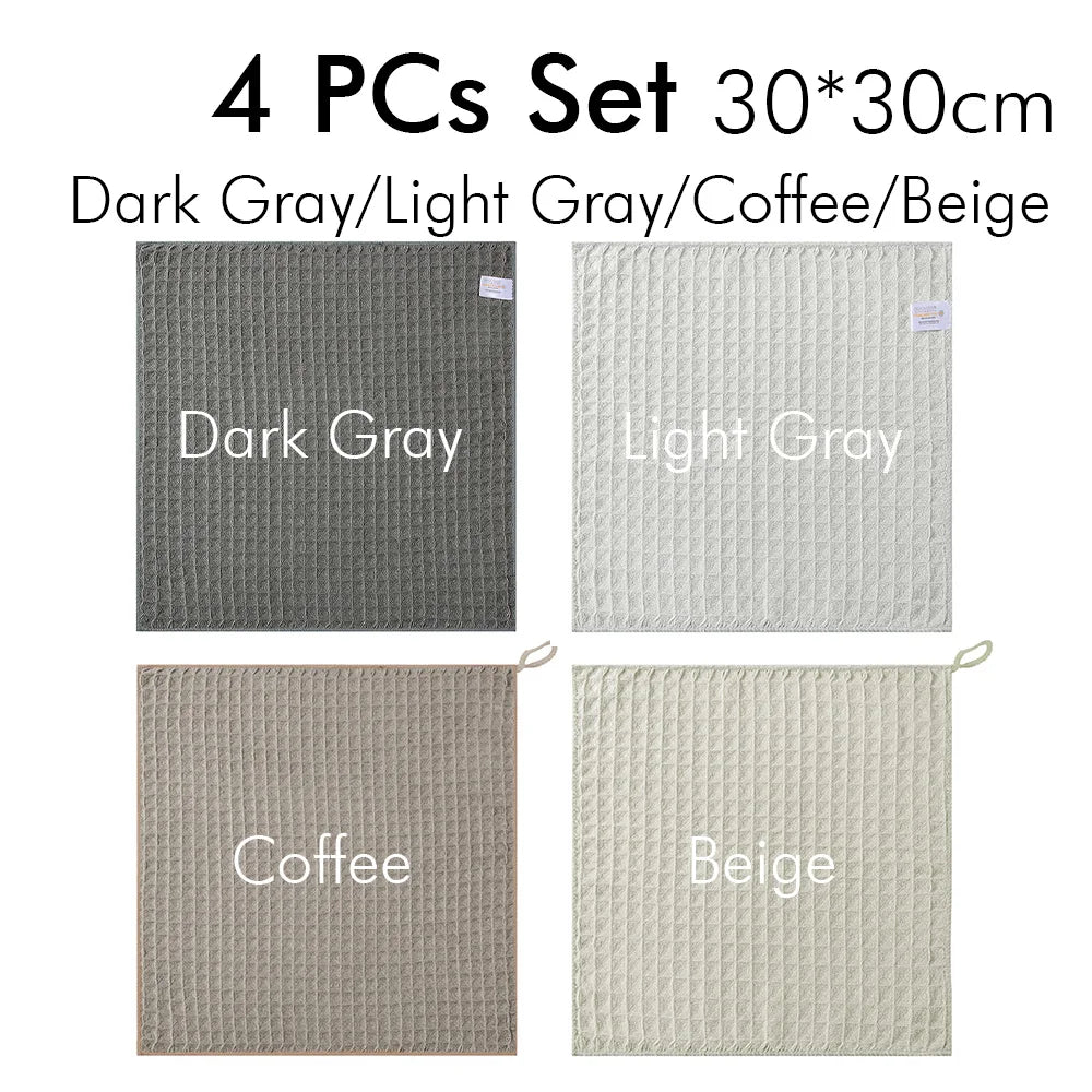 4 piece coffee barista microfiber cleaning cloths