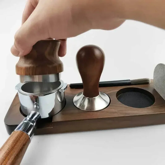 51/58mm Wooden Coffee Tamper Holder Station