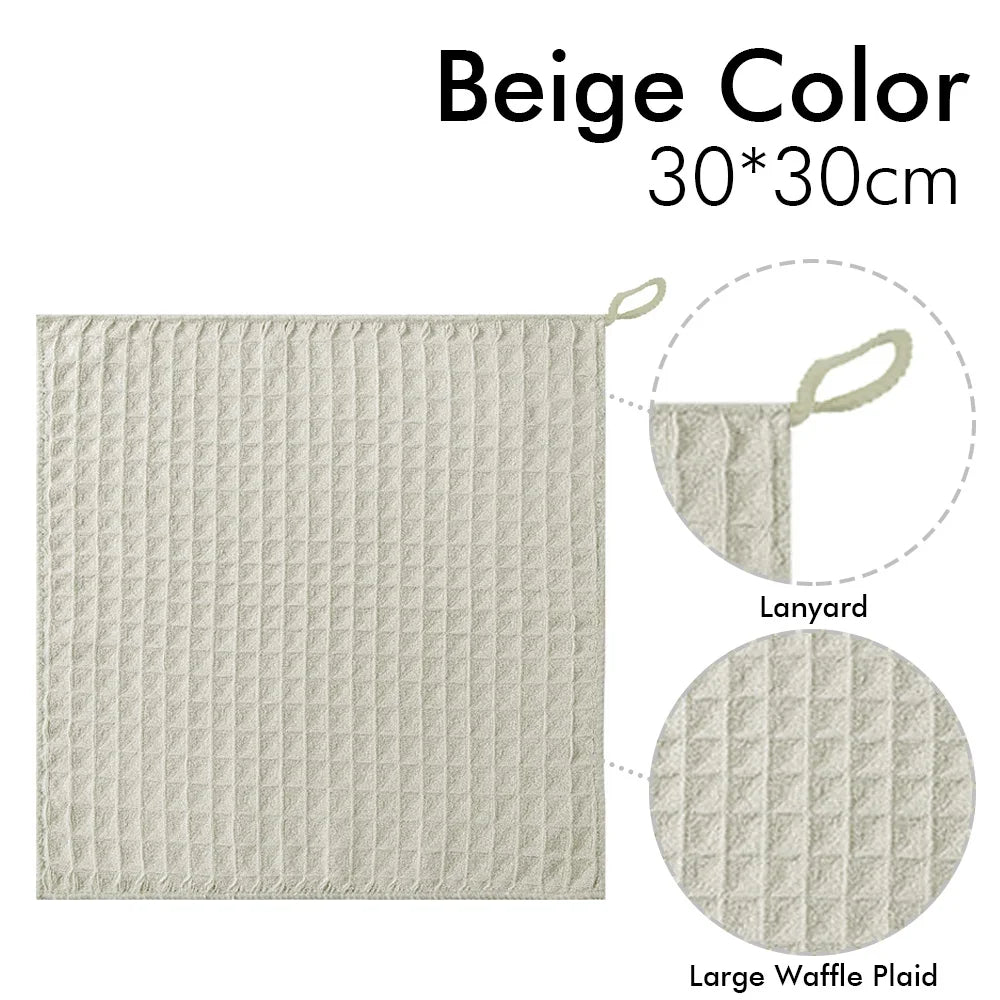 Beige Coffee Cleaning Cloth MIcrofiber Waffle Design