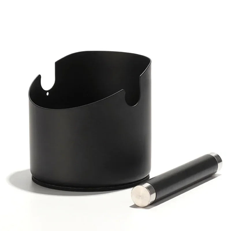 Black Coffee Knock Box with removeable rod
