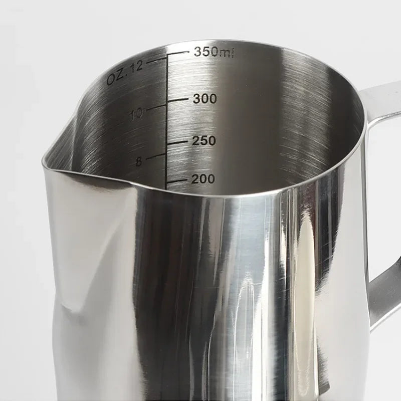 Inner measuring levels of coffee milk jug