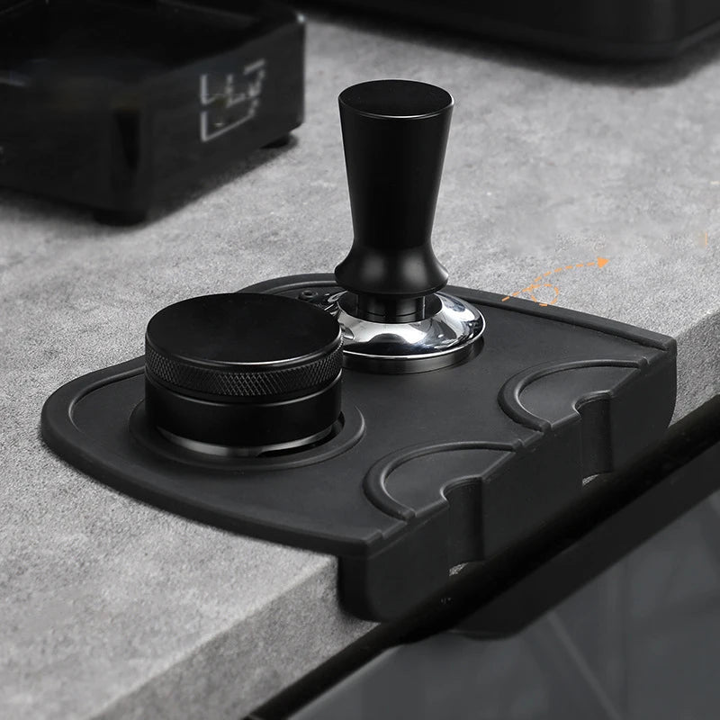 Large Silicone Black Coffee Tamp Mat