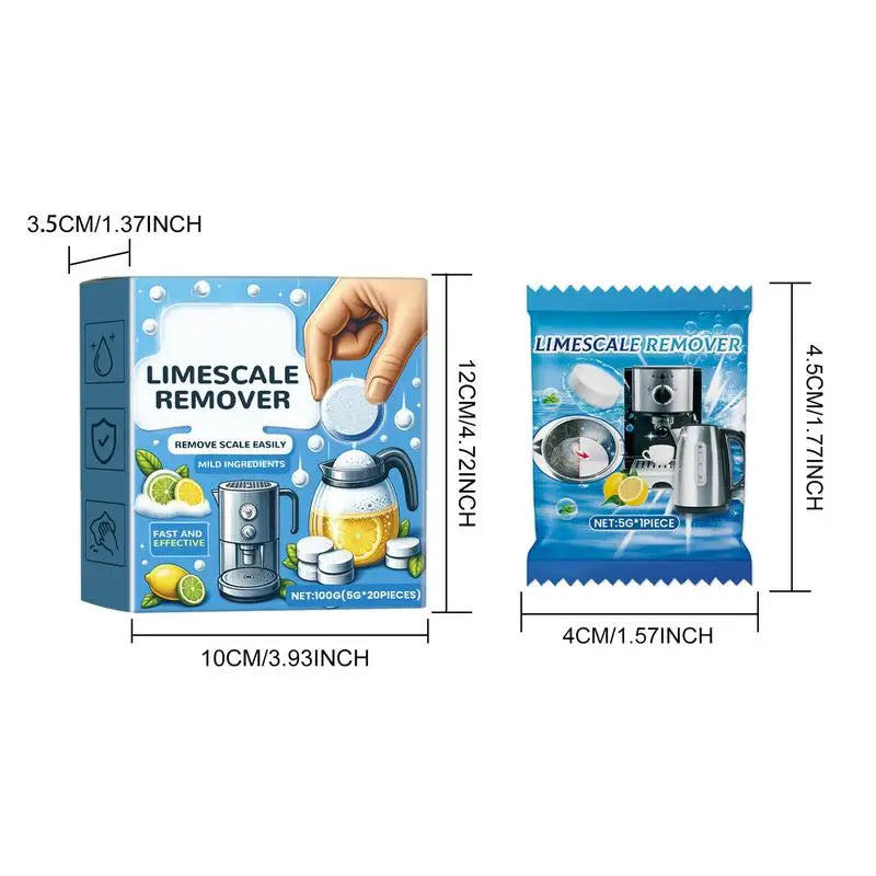 Limescale remover tablets