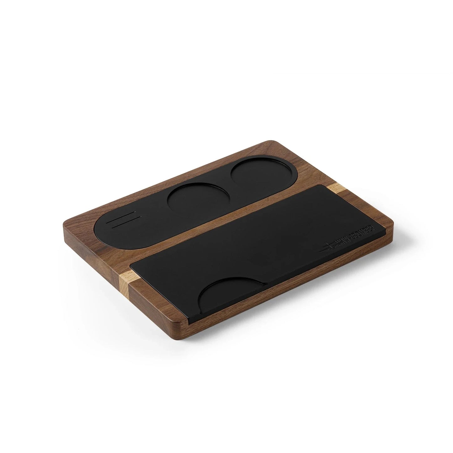 Minimalist Walnut Wood Coffee Tamping