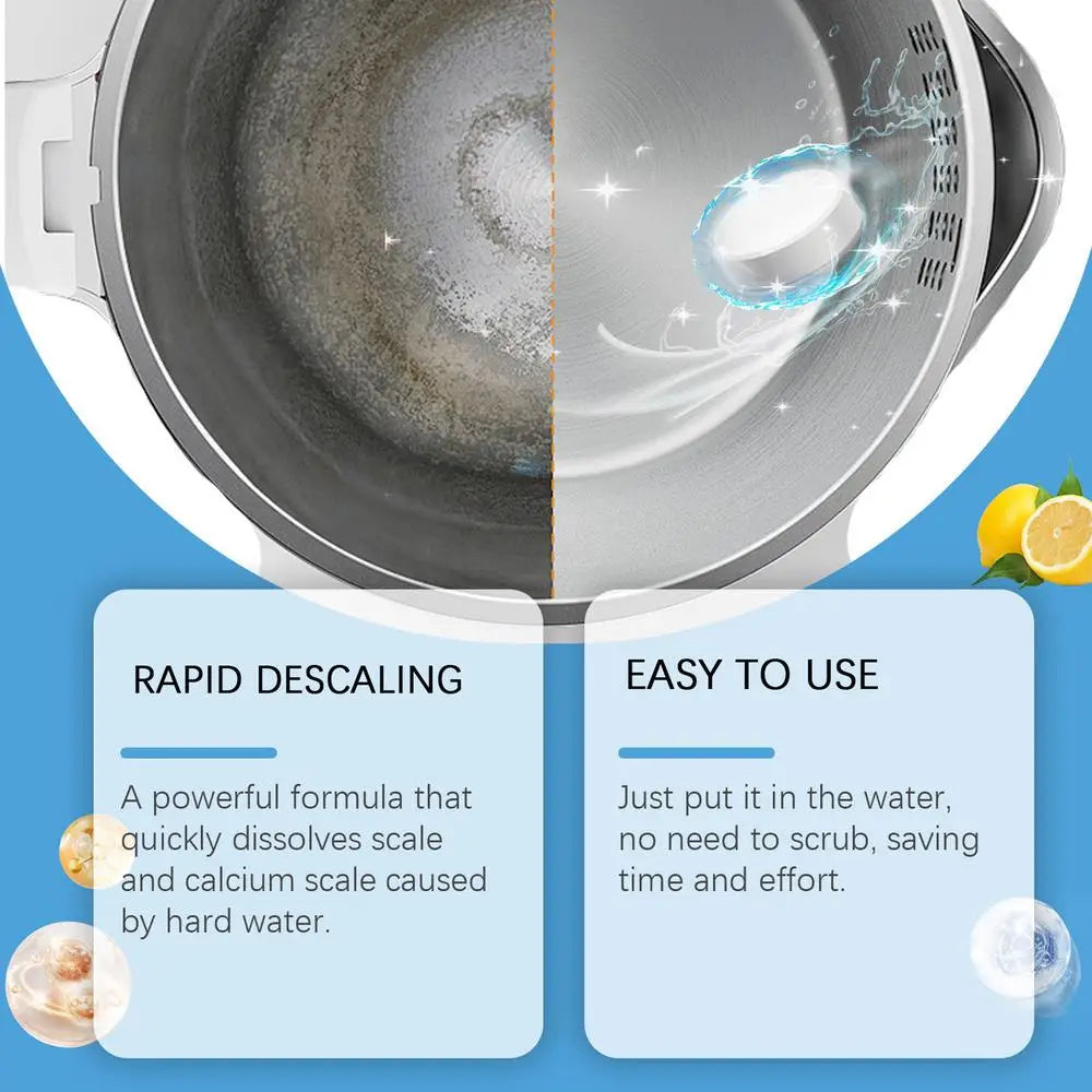 Rapid descaling tablets