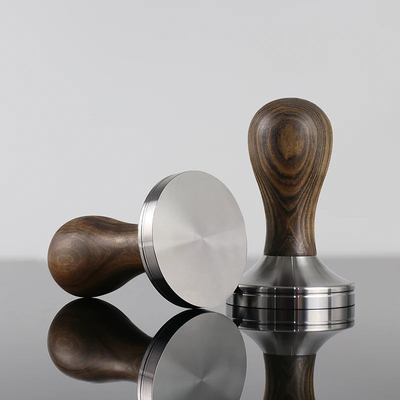 Stainless Steel Coffee Tamper With Premium Wood Handle