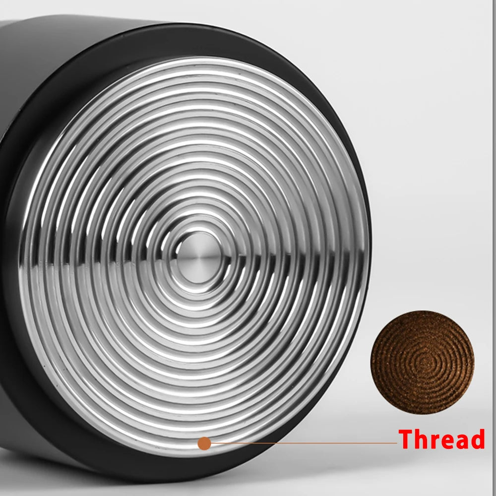 Thread/ripple coffee tamper