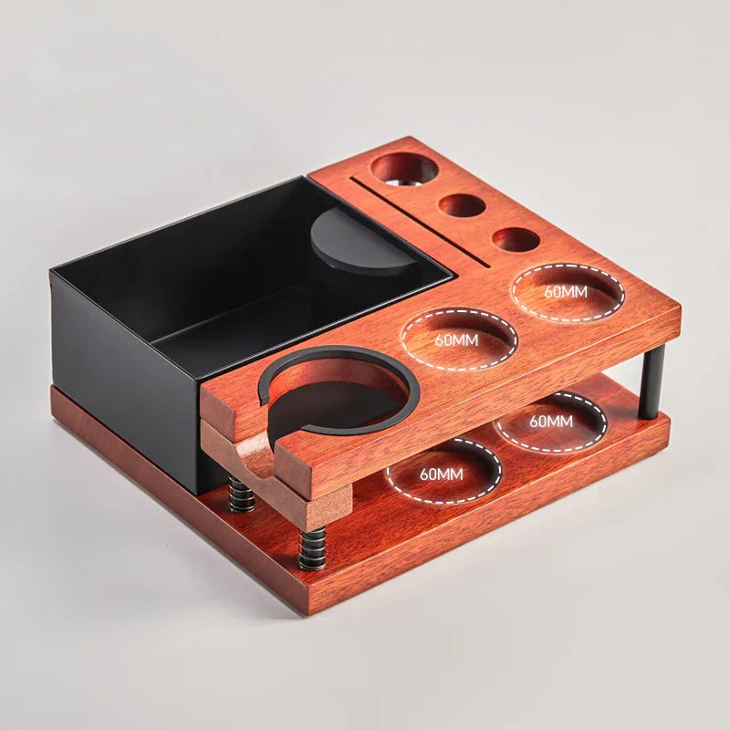 Universal coffee tamper station portafilter holder