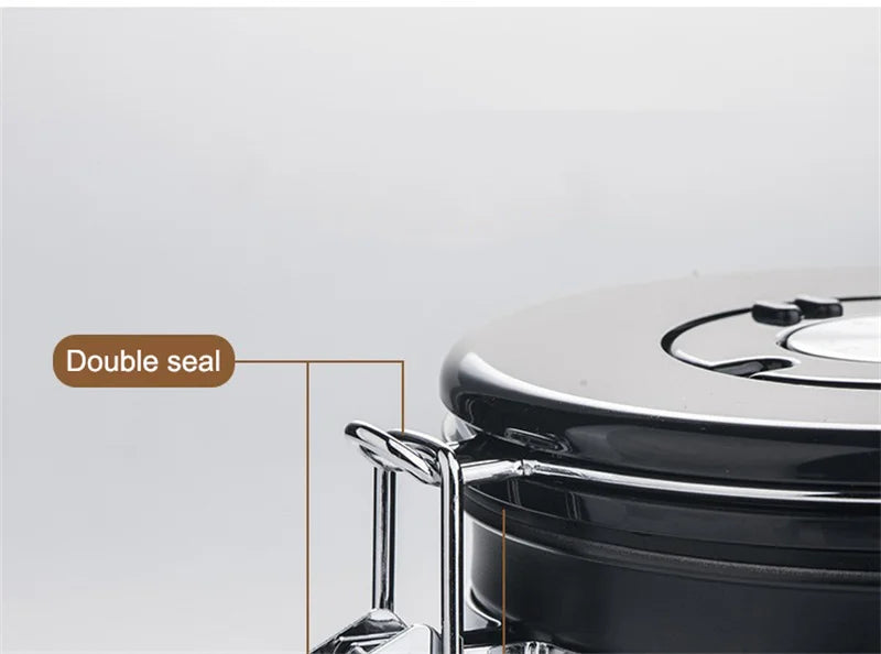 double sealed lid for coffee canister