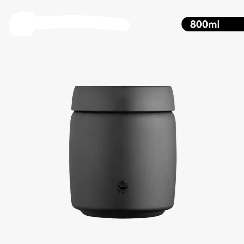 800ml Black Stainless Steel AIrtight Vacuum Sealed Coffee Canister