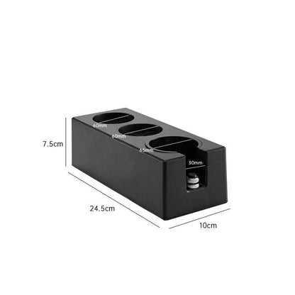 Black Coffee Tamp, Distributor and Portafilter Holder Dimensions