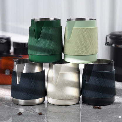 Colour range for handleless espresso coffee milk pitchers