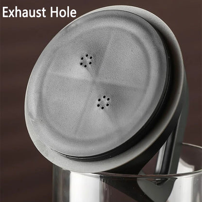 Exhaust hole in the vacuum sealed coffee canister lid