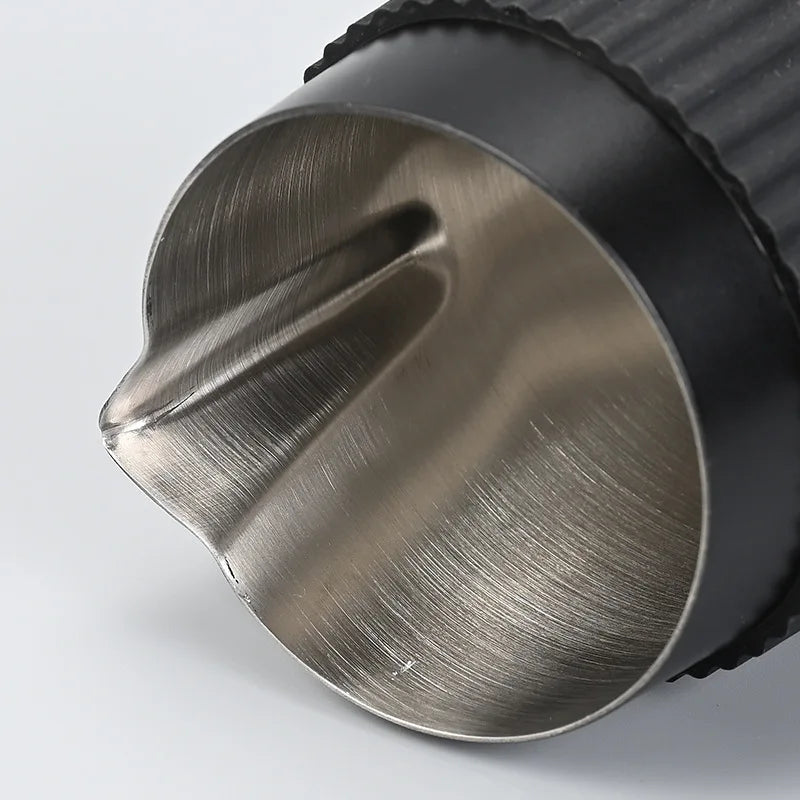Inside of 420ml Stainless Steel Handleless Oblique Coffee Milk Frothing Jug