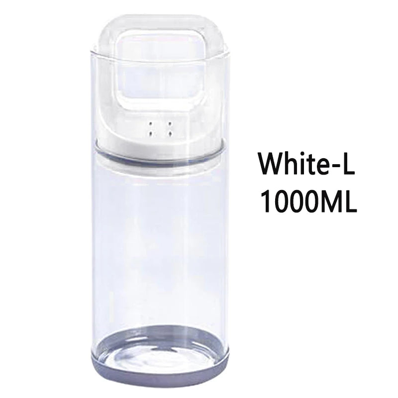 Large 1000ml white lid clear airtight coffee bean storage container