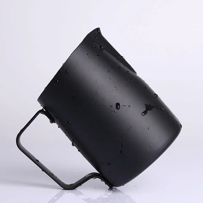 Matte black 450/600ML Slanted Stainless Steel Milk Frothing Jug Mugs