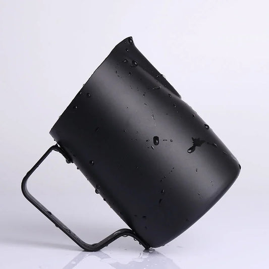 Matte black 450/600ML Slanted Stainless Steel Milk Frothing Jug Mugs