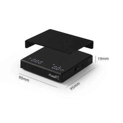 Mini black coffee scales with timer