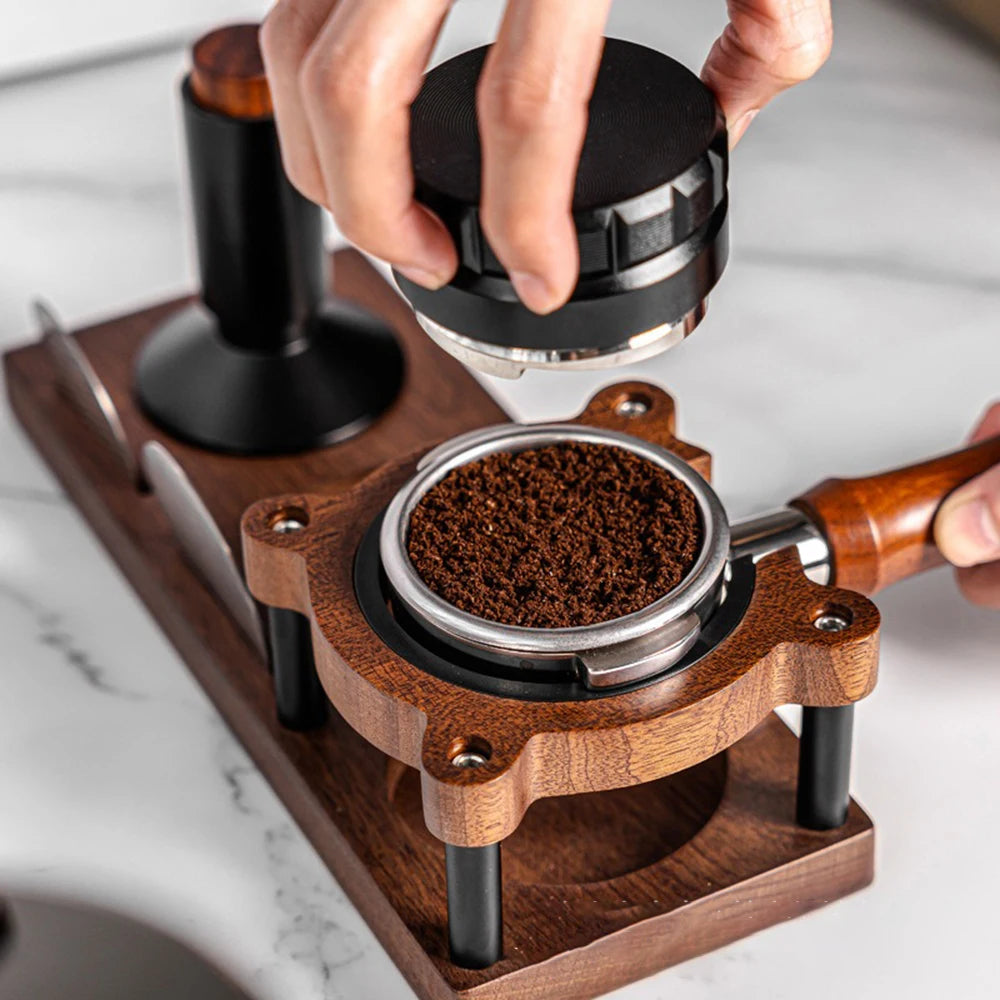 Wooden Universal Coffee Tamping Station and Holder