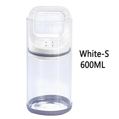 Small 600ml white lid clear airtight coffee bean storage container