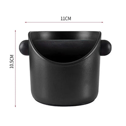 Small black countertop coffee knock box