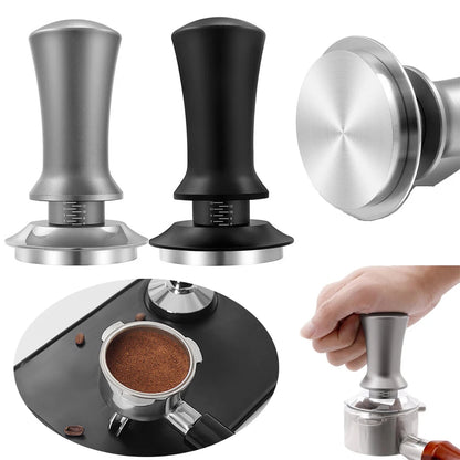 Stainless Steel Flat Base Coffee Tamper with Adjustable Scale