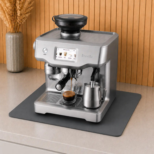 Super Absorbent, Quick Drying, Non-Slip Silicone Coffee Mat Dark Grey