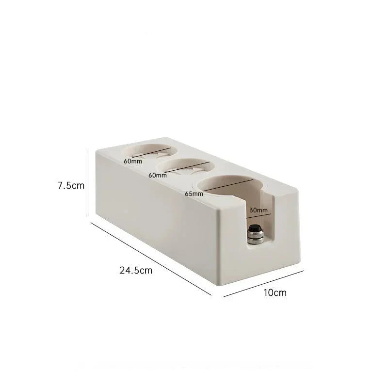 White Coffee Tamp, Distributor and Portafilter Holder Dimensions
