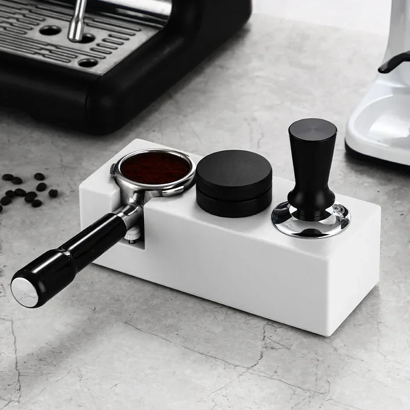 White Modern Universal Coffee Tamper Station Storage Holder