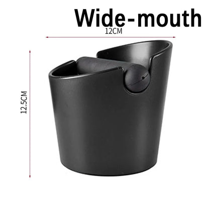 Wide mouth black coffee knock box