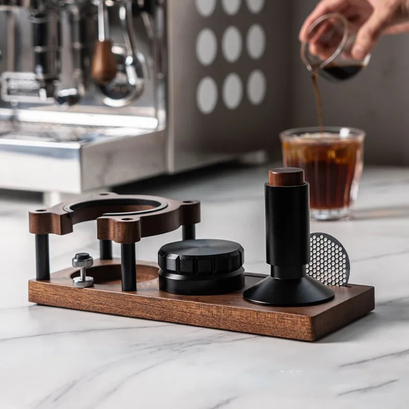 Wooden Universal Coffee Tamping Station and Holder